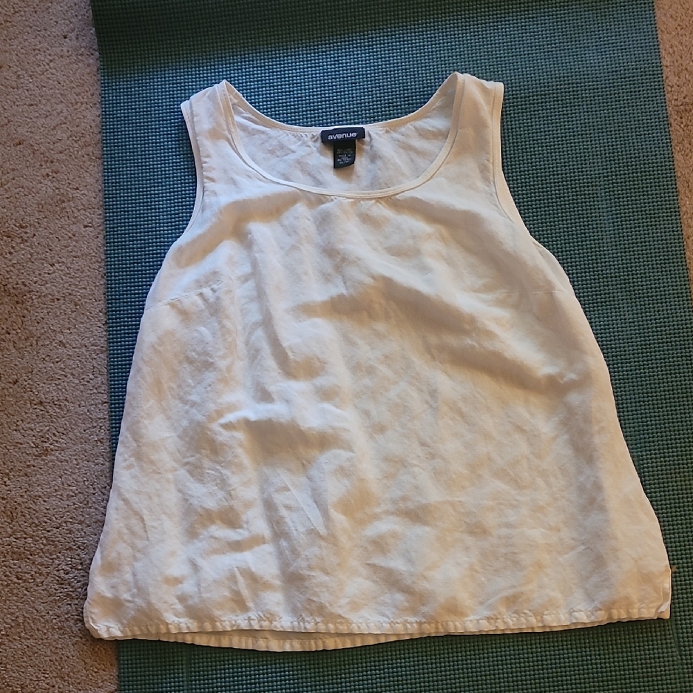 Avenue Classic White Tank Top
